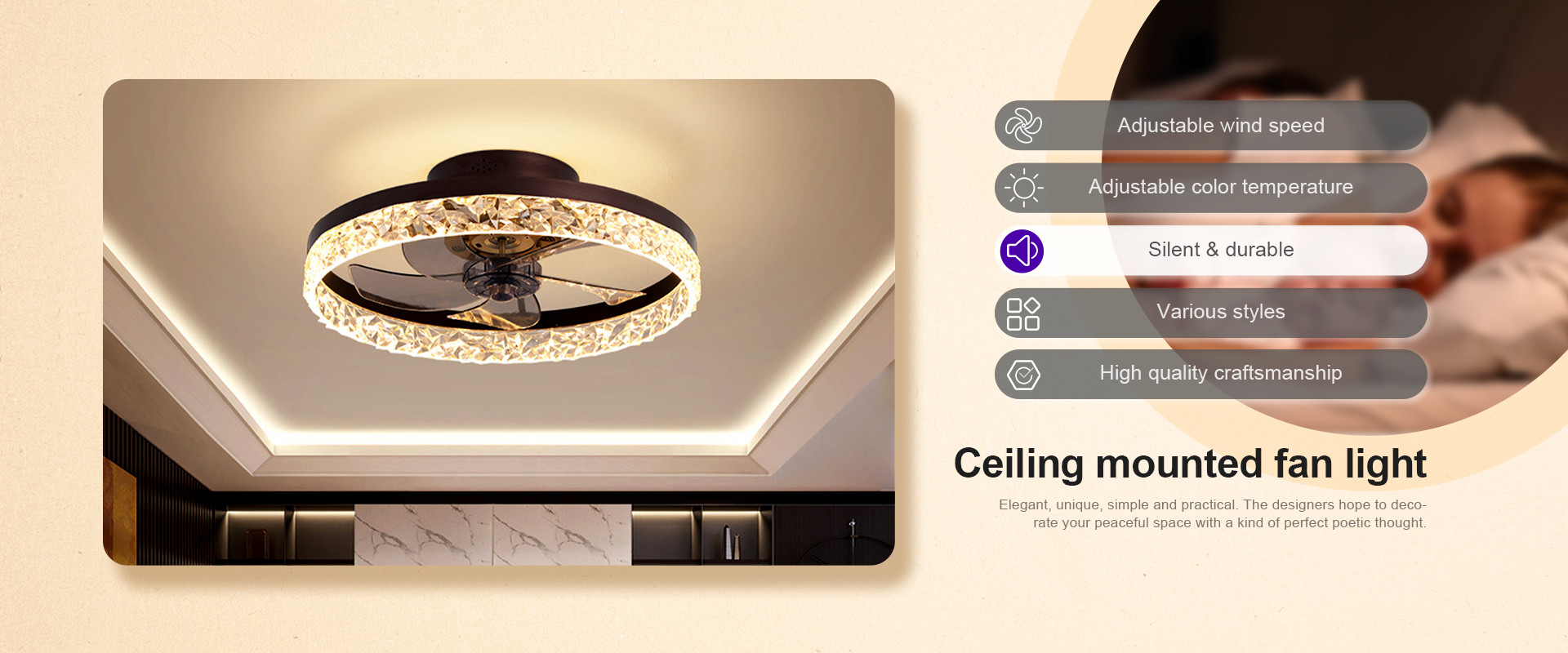 quality LED Ceiling Fan Lights factory