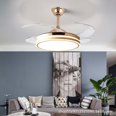 Crystal Chandelier Ceiling Fan 52 Inch Bluetooth Mute Ceiling Fan Remote Control