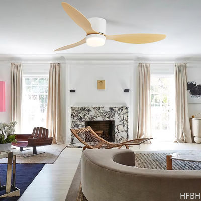 Reversible ABS Blade Ceiling Fan 52 Inch DC Motor LED Ceiling Fan With Remote Control