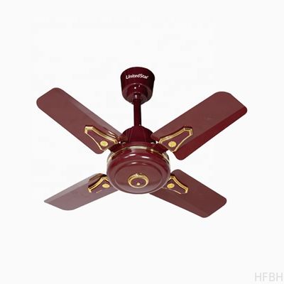 White 24 Inch 4 Blade Ceiling Fan With Light , Electric Ceiling Fan With Remote