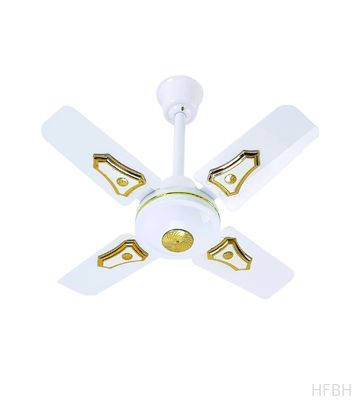 White 24 Inch 4 Blade Ceiling Fan With Light , Electric Ceiling Fan With Remote