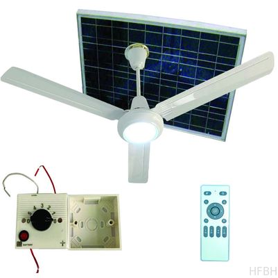 12V BLDC Ceiling Fan 56 Inch Solar DC Ceiling Fan With LED Light