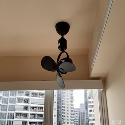 Light Duty LED Ceiling Fan Lights , Wall Mounted Oscillating Fans With Remote Control