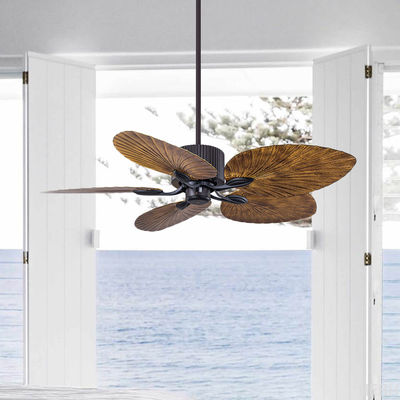 Lotus Leaves Ceiling Fan Remote Control Palm Leaf Ceiling Fan With Light