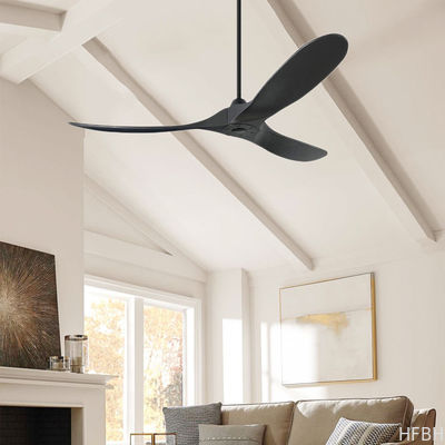 3 Wooden Blade Modern LED Ceiling Fans Indoor Outdoor Patio Ceiling Fan 60 Inch