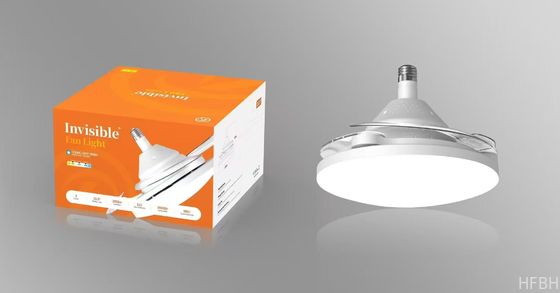 3 Color Stepless Dimming Invisible Blade Ceiling Fan With LED Light And Remote