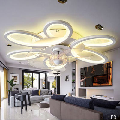 Modern Smart WiFi Remote Control Fan Light , LED Ceiling Music Speaker Fan Light
