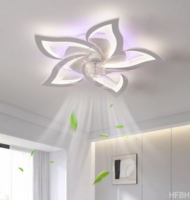 72W Dreaming Colorful Ceiling Fans With Lights , APP Rmt Ctrl Dimmable LED Smart Ceiling Fan Light