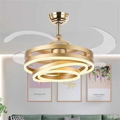 Bedroom Decor Nordic Ceiling Fan Remote Control Restaurant Ceiling Fan Lamp