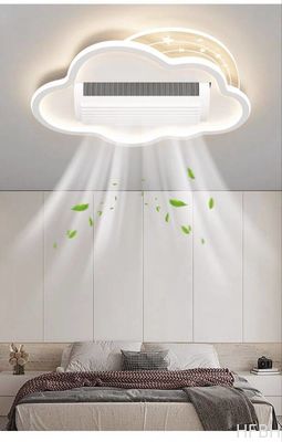 Three Color Strong Wind Ceiling Fan Light Anti Flicker Silent Ceiling Fan With Light And Remote