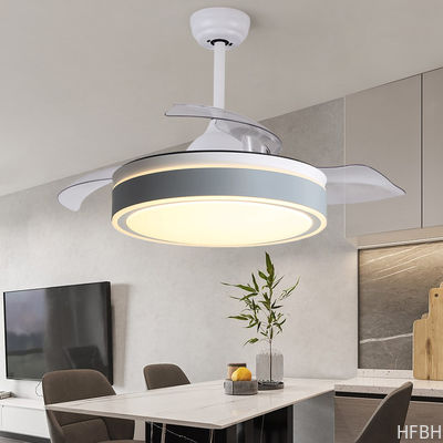 Invisible Ventilador Ceiling Fan 42 Inch 52 Inch Dimmable Retractable Ceiling Fan With Light