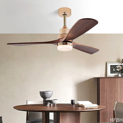 Solid Wood Leaf Ceiling Fan Remote Control Ceiling Fan With Light