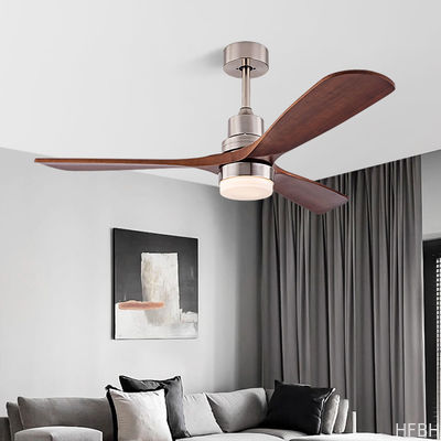 Solid Wood Leaf Ceiling Fan Remote Control Ceiling Fan With Light