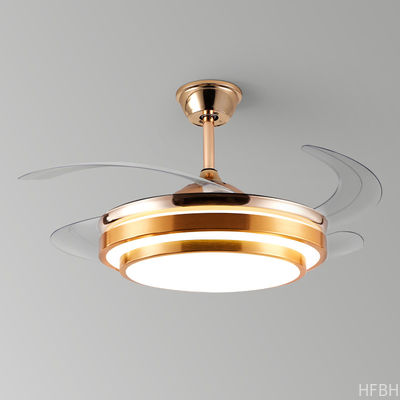 Remote Control LED Bedroom Ceiling Fan Modern Retractable Ceiling Fans With LED Lights