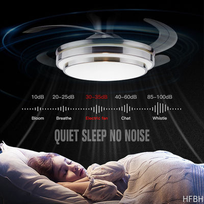 Remote Control LED Bedroom Ceiling Fan Modern Retractable Ceiling Fans With LED Lights