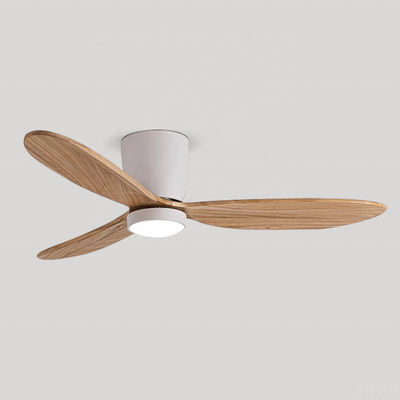 Nordic Wooden Blade Ceiling Fan 52 Inch DC Motor Ceiling Fan With Light And Remote