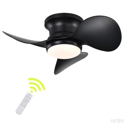 Dimmable LED Flush Mount Ceiling Fan With LED Light Customized