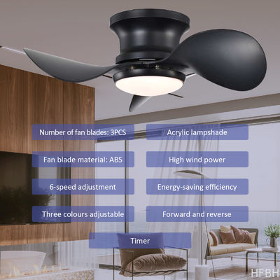 Dimmable LED Flush Mount Ceiling Fan With LED Light Customized