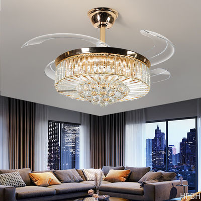 Luxury LED Flush Mount Ceiling Fan With Light And Remote Control