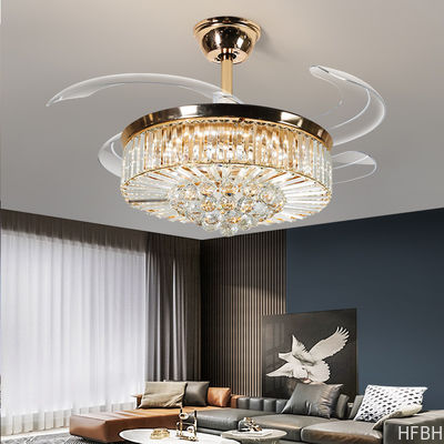 Luxury LED Flush Mount Ceiling Fan With Light And Remote Control
