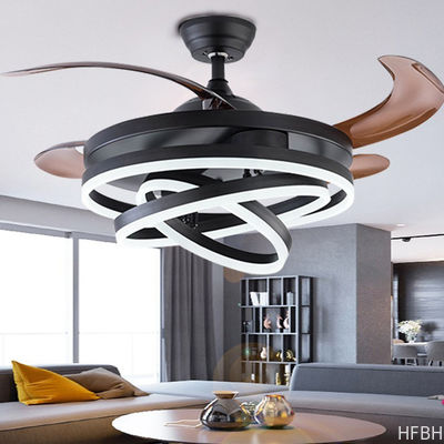 Modern Bedroom Lighting Fixtures Invisible Ceiling Light With Fan And Remote Control