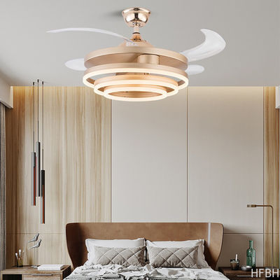 Modern Bedroom Lighting Fixtures Invisible Ceiling Light With Fan And Remote Control