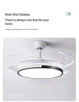 Remote Control LED Ceiling Fan Lights , Modern LED Invisible Ceiling Fan With Light
