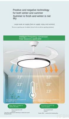 Remote Control LED Ceiling Fan Lights , Modern LED Invisible Ceiling Fan With Light