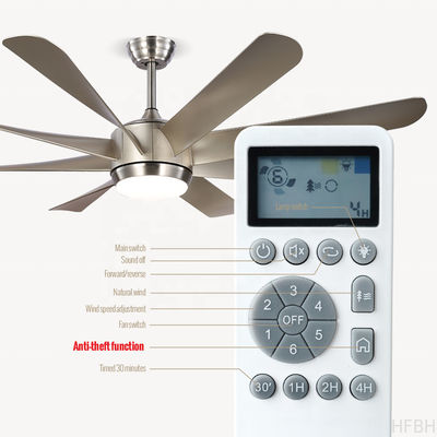 60 Inch ABS 8 Blade Luxury Modern Nordic Ceiling Fan , BLDC LED Ceiling Fan With Light