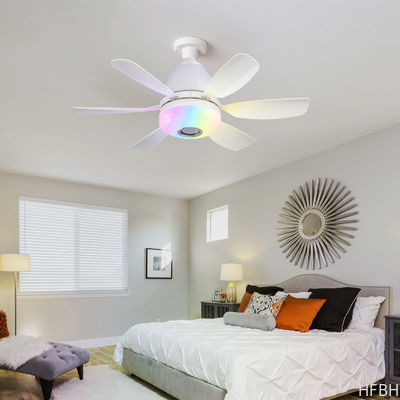 Intelligent Dimming Home Decoration Ceiling Fan , Moving Head 360 Rotating Ceiling Fan