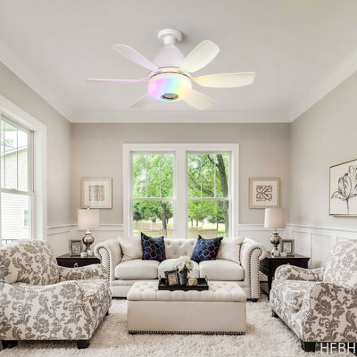Intelligent Dimming Home Decoration Ceiling Fan , Moving Head 360 Rotating Ceiling Fan