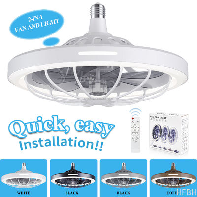 Moving Head Intelligent Dimming Home Decor Ceiling Fan 360 Rotating Remote Control