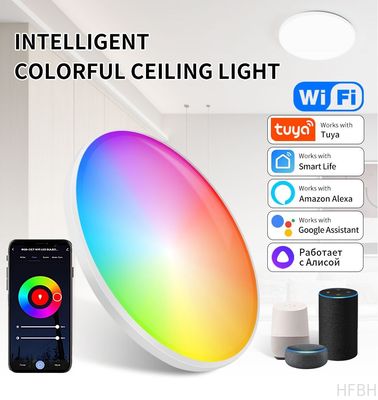 RGB CW WW LED APP Ctrl Dream Color Stepless Dimmable LED Ceiling Lights For Living Room