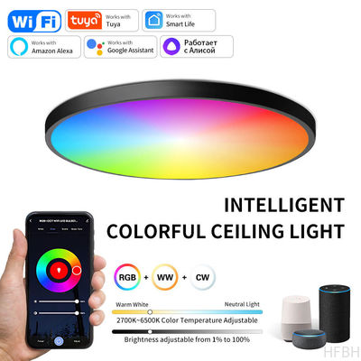 RGB CW WW LED APP Ctrl Dream Color Stepless Dimmable LED Ceiling Lights For Living Room