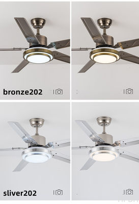 220V Home Ceiling Fans 52 Inch Five Metal Blade Ceiling Fan With Light