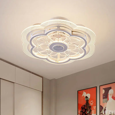 Simple Modern Living Room Ceiling Fan Light , Chandelier Ceiling Fan For Bedroom