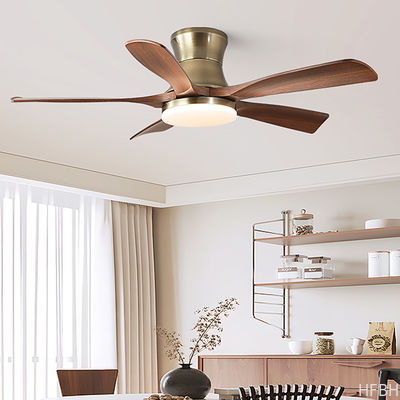 42/52 Inch 3/5 Straight Blades Wooden Leaf Ceiling Fan Remote Control