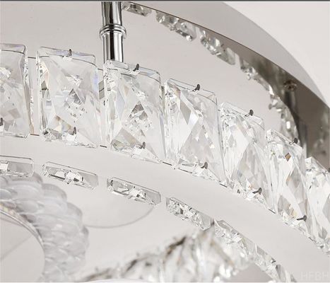 Light Luxury Crystal Ceiling Fan Light Nordic Silent Concealed Ceiling Fan With Light