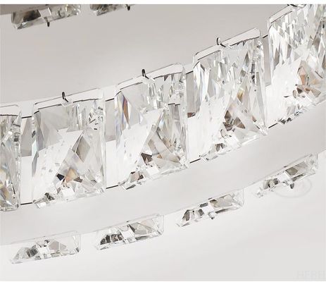 Light Luxury Crystal Ceiling Fan Light Nordic Silent Concealed Ceiling Fan With Light