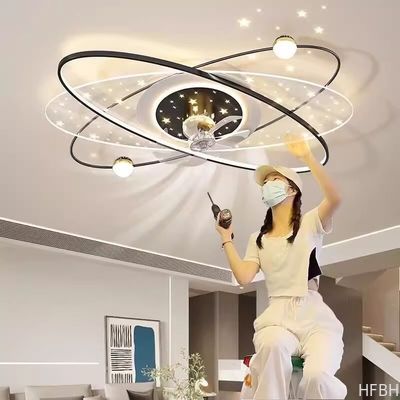 Energy Efficient Ceiling Fans Light , Oscillating Ceiling Fan With Remote Control