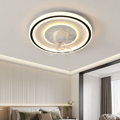 Modern Minimalist Ceiling Fan Light , Creative Lighting Ceiling Fans Remote Control