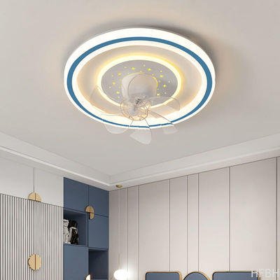 Modern Minimalist Ceiling Fan Light , Creative Lighting Ceiling Fans Remote Control