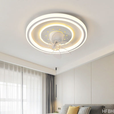 Modern Minimalist Ceiling Fan Light , Creative Lighting Ceiling Fans Remote Control