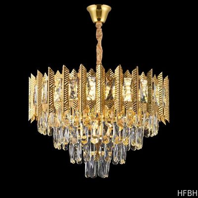 Retractable Crystal Chandelier Ceiling Fan With Light And Remote Control