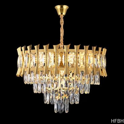 Retractable Crystal Chandelier Ceiling Fan With Light And Remote Control