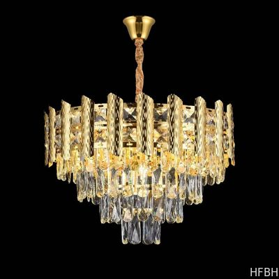 Retractable Crystal Chandelier Ceiling Fan With Light And Remote Control