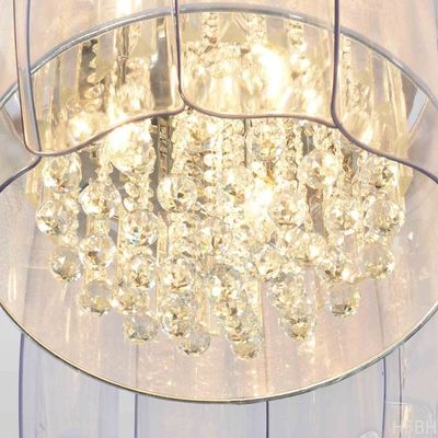 Modern 50 Inch LED Crystal Ceiling Fan Light , Transparent Blade Ceiling Fan With Lights
