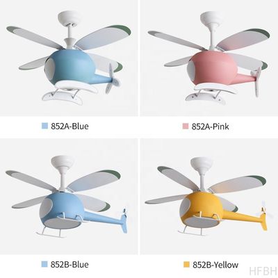 Custom Helicopter Ceiling Fan Light , Airplane Ceiling Fan Remote Control For Kids Room