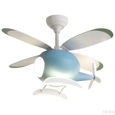 Custom Helicopter Ceiling Fan Light , Airplane Ceiling Fan Remote Control For Kids Room