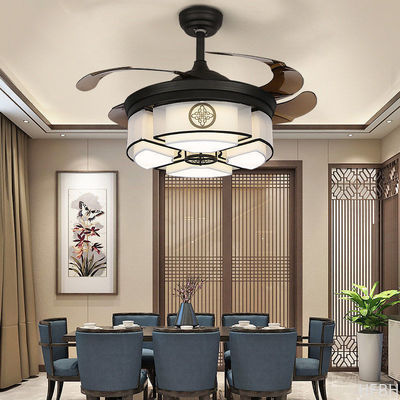 Safe Indoor Fan Light Remote Control Ceiling Lighting Chandelier With Fan
